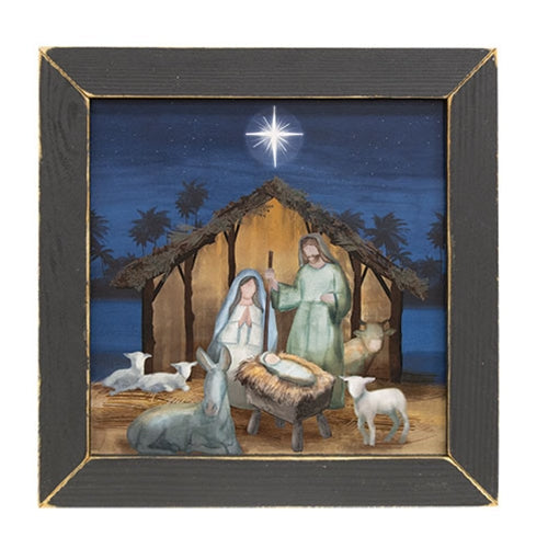 Starry Night Nativity Framed Print