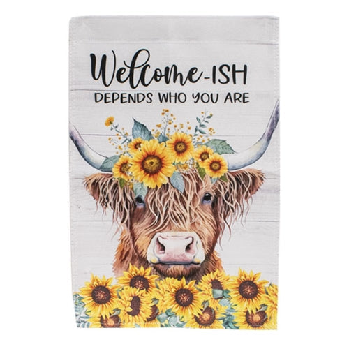 Highland Cow Welcome Garden Flag