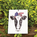 Americana Bandana Cow Ornament