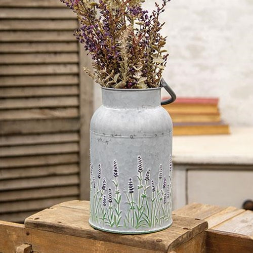 Lavender Embossed Milk Can