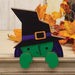 Peeking Witch Wooden Shelf Sitter