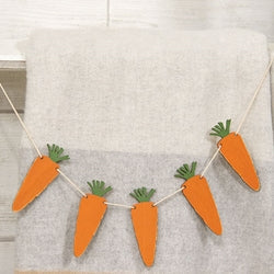 Wooden Carrot Mini Garland