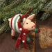 Felted Pig w/Striped Sweater Ornament