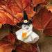 Felted Halloween Candy Corn Ghost Ornament