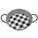 2/Set Black Buffalo Check Round Trays