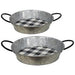 2/Set Black Buffalo Check Round Trays