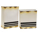 2/Set Striped Distressed Metal Wall Pockets