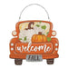 Welcome Pumpkin Truck Metal Sign