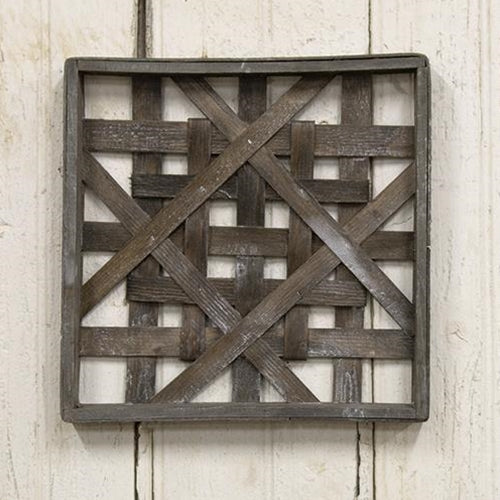 Graywash Square Woven Frame 12"