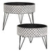 2/Set Short Metal Boho Buckets on Stands