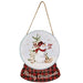 Snowman & Bunnies Wooden Snow Globe Ornament