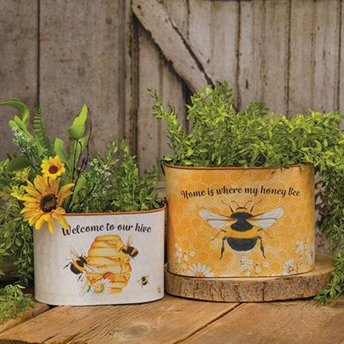 2/Set Honey Bee Oval Buckets