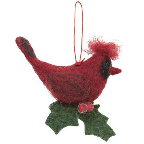 Felted Cardinal Ornament