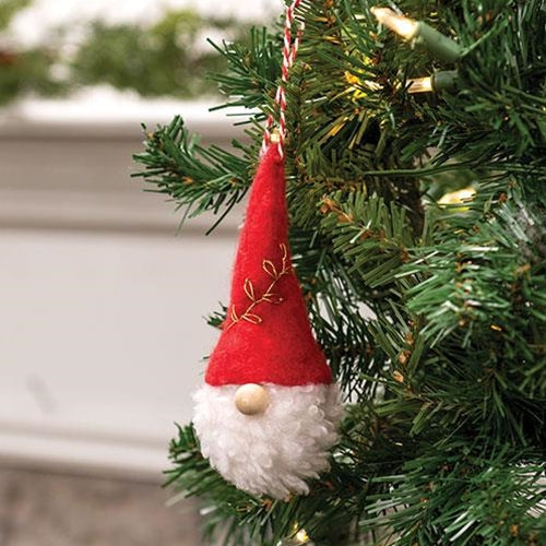 Jingle Bell Red Gnome Felted Ornament