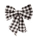 Black & White Plaid Bow Ornament