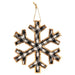 Black & White Plaid Snowflake Ornament Large