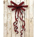 Red & Black Plaid Curly Ribbon Bow Ornament