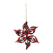 Red Plaid Snowflake Ornament