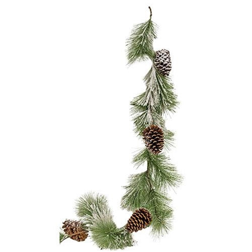 Snowfall Pine Garland 70"