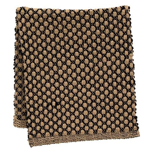 Black & Tan Cottage Weave Short Runner