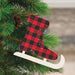 Red/Black Plaid Skate Ornament