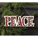 *Red/Black Plaid PEACE Hanger