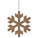 Wooden Iridescent Glitter Snowflake Ornament