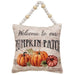 Welcome To Our Pumpkin Patch Pillow Ornament