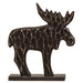 Brown Moose Wooden Sitter