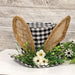 Gingham Bunny Fabric Top Hat w/Floral