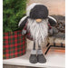 Large Standing Plush Red/Gray Plaid Santa Gnome