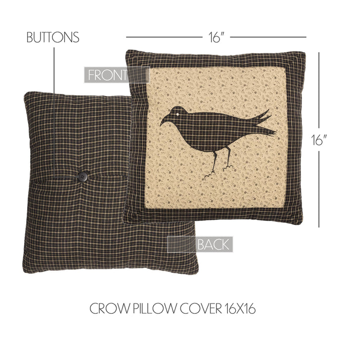 Kettle Grove Pillow Cover Crow 16x16