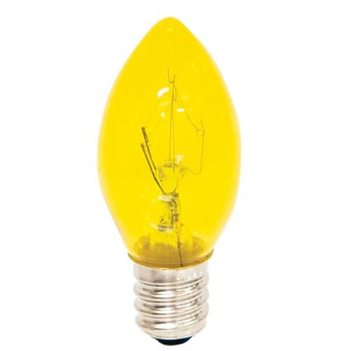 Yellow Replacement Bulb Candelabra Base 5 W