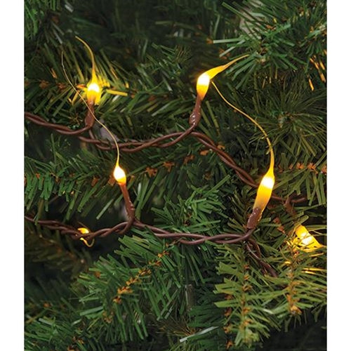 Silicone Teeny Lights Brown Cord 20ct