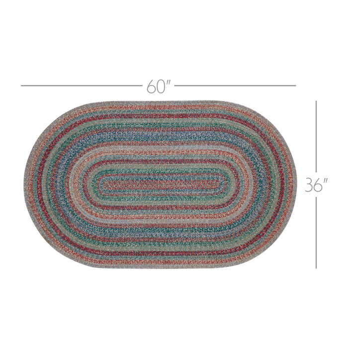 Multi Jute Rug Oval w/ Pad 36x60