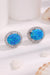 Opal Round Earrings Sky Blue One Size