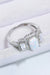 925 Sterling Silver Square Opal Ring
