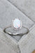 Opal 925 Sterling Silver Halo Ring Silver