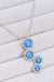 Opal Round Pendant Chain-Link Necklace Blue One Size