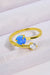 Opal and Zircon Open Ring Gold One Size