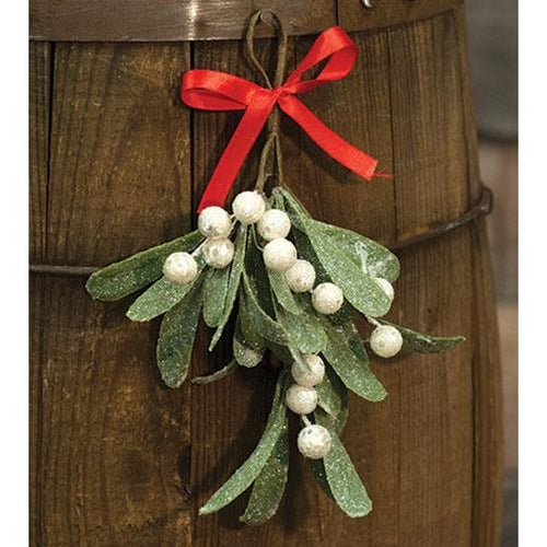 Glittered Mistletoe Bunch