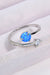 Opal and Zircon Open Ring Silver One Size