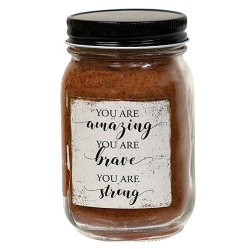 You Are Amazing Pint Jar Candle Buttered Maple Syrup