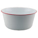 Red Rim Enamel Mixing Bowl