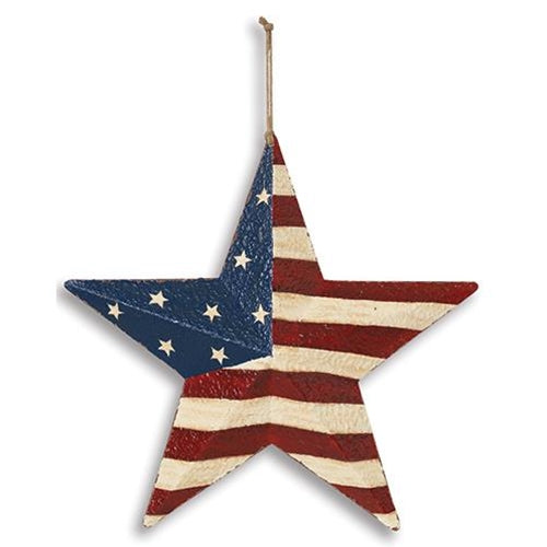 Hand Painted Americana Star 12"