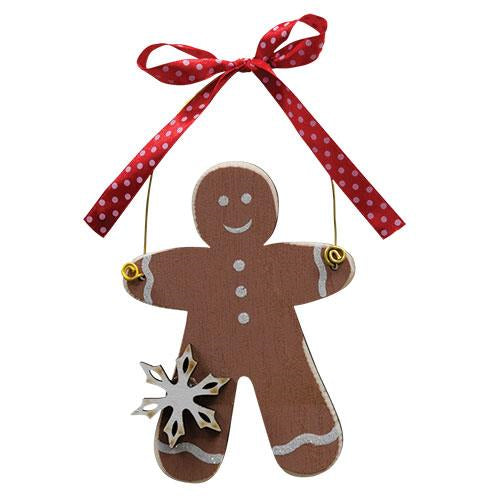 Gingerbread Ornament with Snowflake