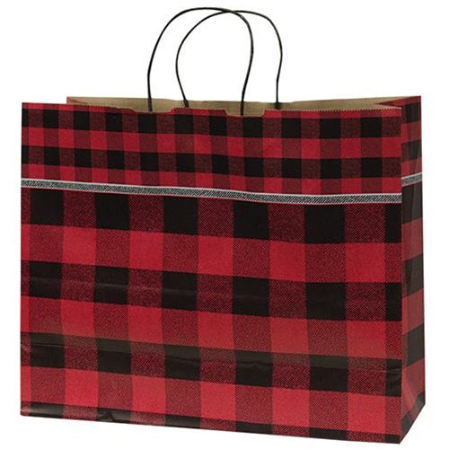 Red Buffalo Check Gift Bag Large