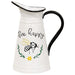 Bee Happy Enamel Pitcher