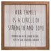 Our Family Framed Sign 10"