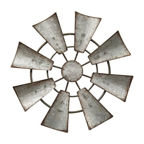 Galvanized Metal Hanging Windmill 7 inch